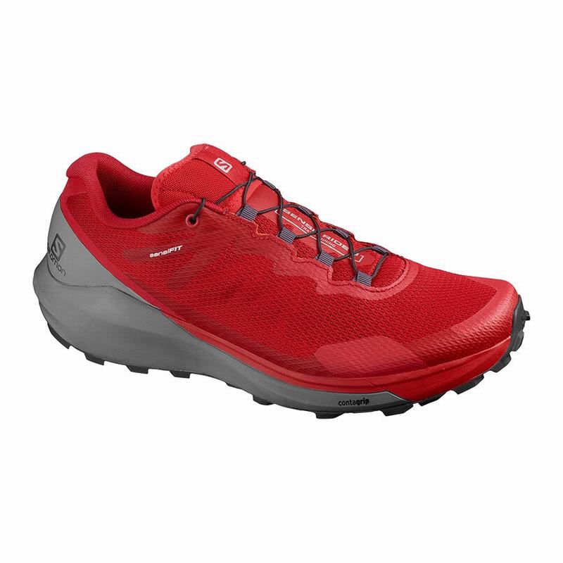 Salomon Singapore Mens Running Shoes - SENSE RIDE 3 Red | 37518-JYWO